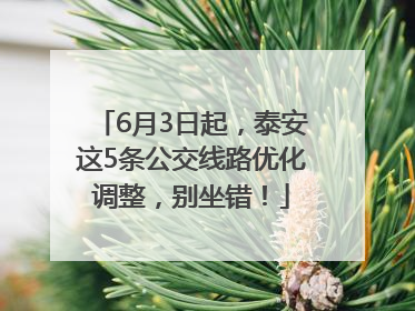 6月3日起，泰安这5条公交线路优化调整，别坐错！